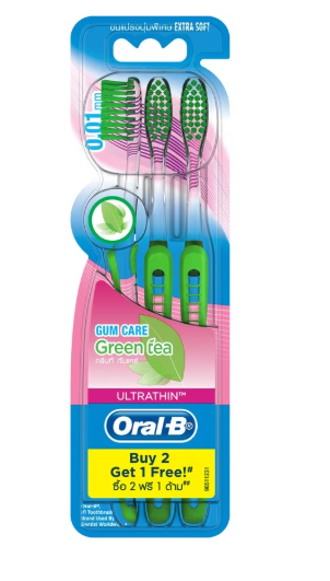 ORAL B Ultra Thin Toothbrush GumCare Green tea 3s